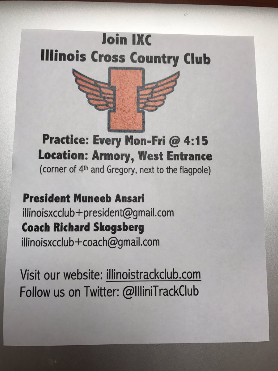 IlliniTrackClub's tweet photo. Find us on #sQuadDay tomorrow! #HamstringDay #RunDontRush #ClassOf2021 #MayweathervMcgregor #RunThisTown #Urbana #NircaNats #RunnersHigj #k https://t.co/MlZElr5u5p