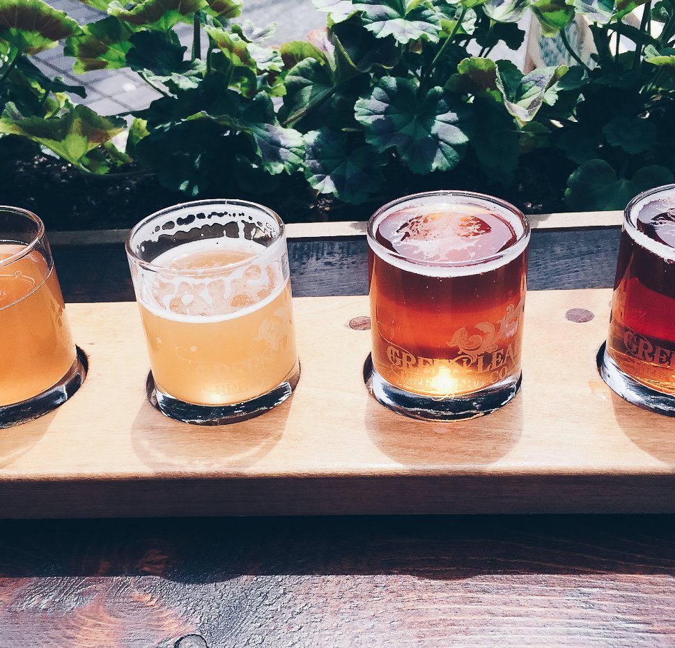 radioish's tweet photo. Nothing starts a conversation like a flight of great beer!  And, while you're sippin suds check out https://t.co/yQYqYWkHyX #podcastlife https://t.co/q749zyXqKG