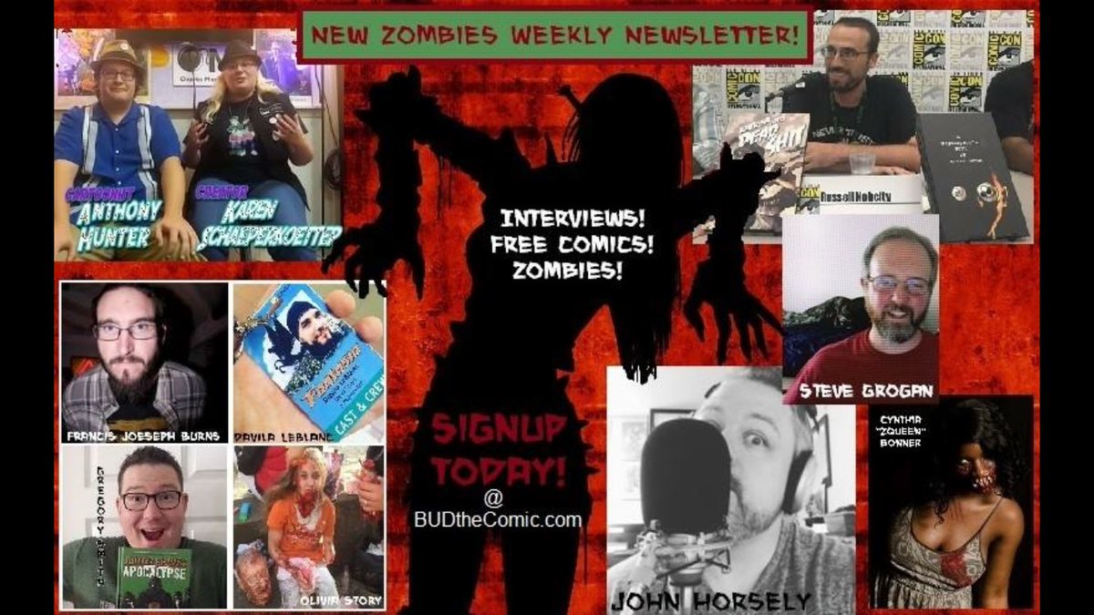 NewZombieComics's tweet photo. @zSurvivorLog @FrankLeeZombie @ZombieScott23 @Zombombs @ZotBakingCo @Yueknowit @ricothezombie @officezombies @MapleLeafZombie @ZombieMailman Satiate your hunger for zombies with our Weekly Newsletter.  FREE COMICS, interviews &amp; debuting my comic!

Signup @ https://t.co/RmF5lmTeu9 https://t.co/65WNlSXHww
