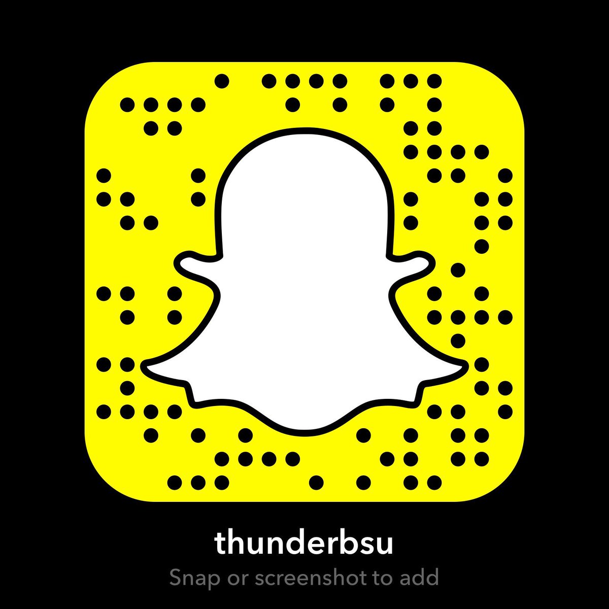 Thunderbsu's tweet photo. Be sure to add the BSU Snapchat for upcoming events ‼️ https://t.co/rMFTKa91dB