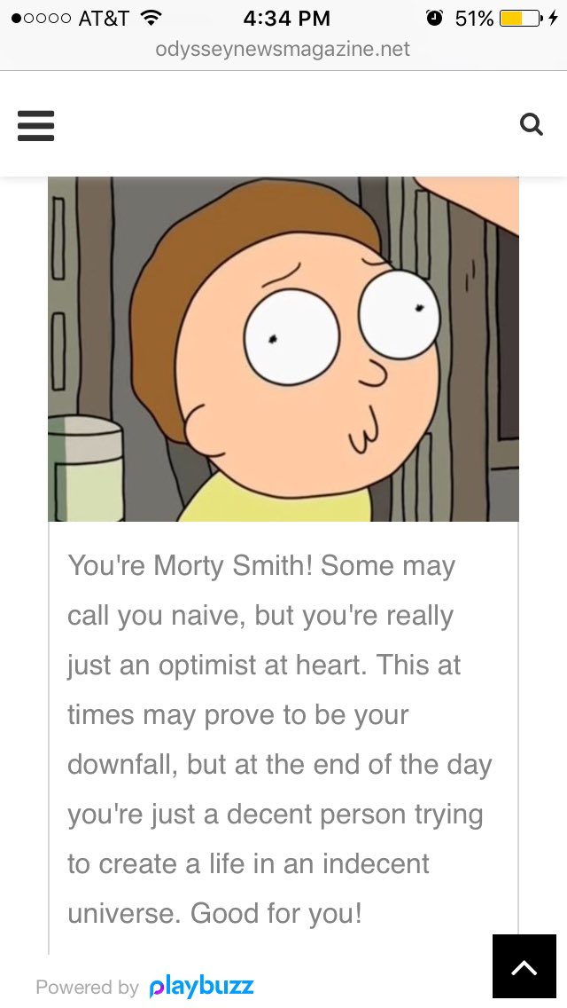 VGarciaPo_cchs's tweet photo. i don't watch rick and morty, so...@Arobinson_CCHS, is this accurate?
go find out which character you are here: https://t.co/aM56wGRY4g https://t.co/oZCVxYMEbT