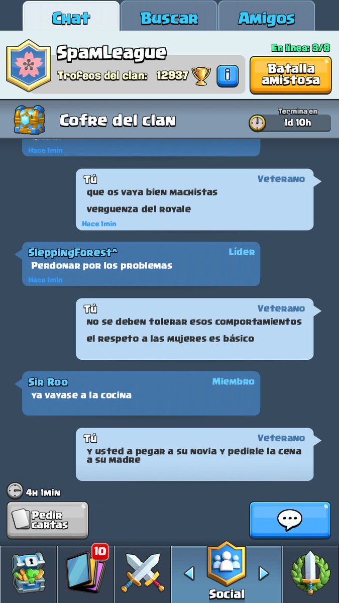 He aguantado mucho por ser lider, capitana y jugadora de clash royale pero esto es lo último. Verguenza @OmegaKnightsCR_ ! <a href="/Spam_eSports/">Spam_Esports</a>