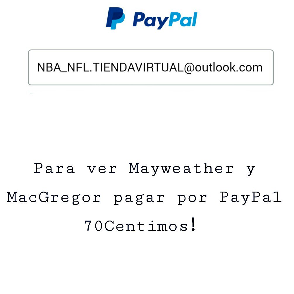 american_spain's tweet photo. Paga para ver tu combate. Solo debes enviar mensaje privadoc con "MvsM pagado" y nombre completo. #MayweathervMcgregor #españa #boxeo https://t.co/HndC7wfpHA