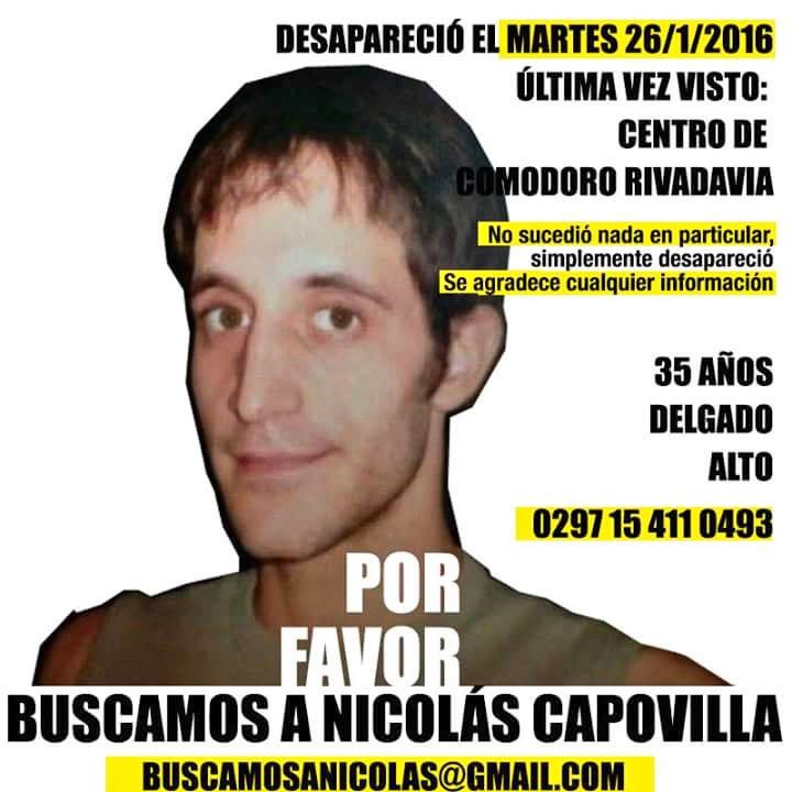 #TeBuscamosNicolás      Cuanto tiempo ha pasado y nada! Lo buscan? 26/01/16 #ComodoroRivadavia Rt x fv  <a href="/pachu_penia/">Aq</a> <a href="/barbarareynoso5/">@barbarareynoso1</a>