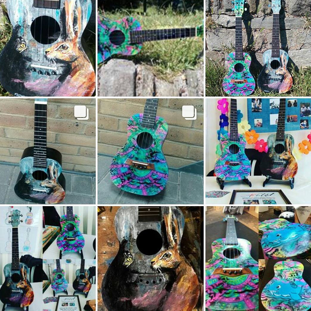 art4uke's tweet photo. Come &amp; see the #art4uke #ukuleles @mariner_hove #streetparty this #BankHolidayWeekend #innit https://t.co/NNdjUvcbrk