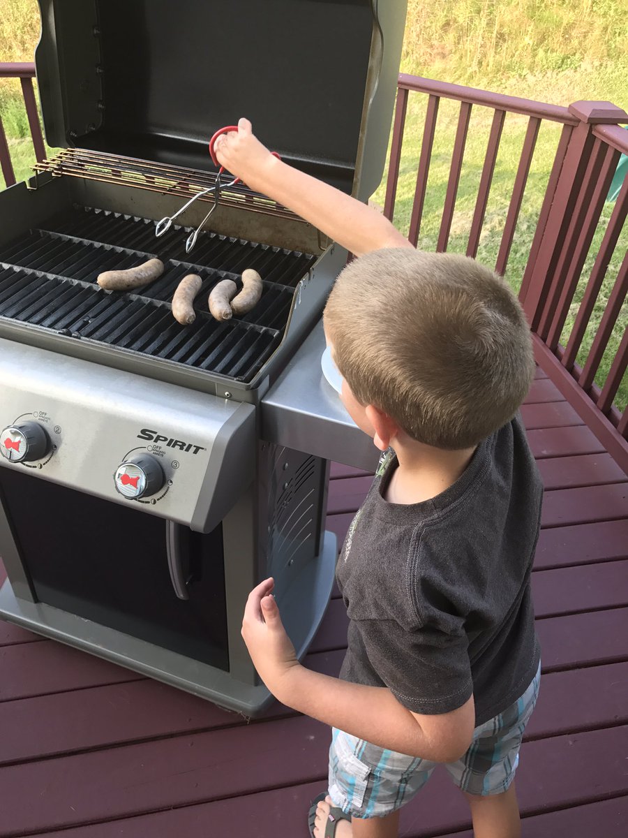 Training the legacy for Kappa Sigma rush party BBQ duty.