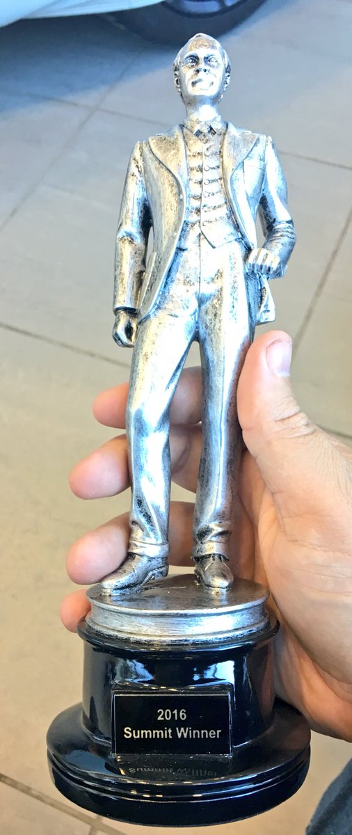 isaac_sells's tweet photo. I was presented with a Henry Ford trophy today for winning the #FordSummit 2016 award. Thanks @FordCanada for the award and recognition. https://t.co/z2eHRkjTyX
