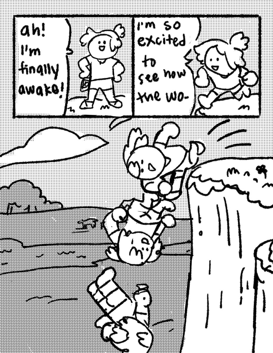 never posted these pages i did for my BOTW mini zine, available only in print at conventions!!! im gonna try to have them up on gumroad soon 