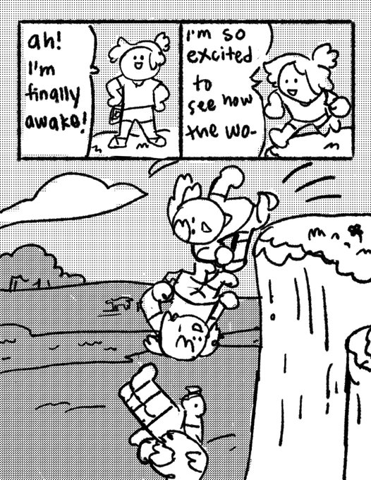 never posted these pages i did for my BOTW mini zine, available only in print at conventions!!! im gonna try to have them up on gumroad soon 