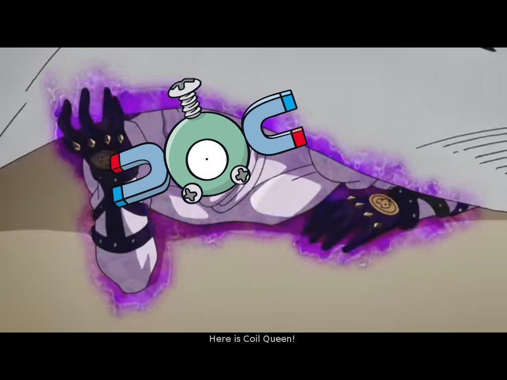 Yoshibot67's tweet photo. This is what I did when I was tired last night. It goes with that Magnemite song I posted yesterday. #KillerQueen #Magnamite #Pokemon #JJBA https://t.co/JohHGFuKHr