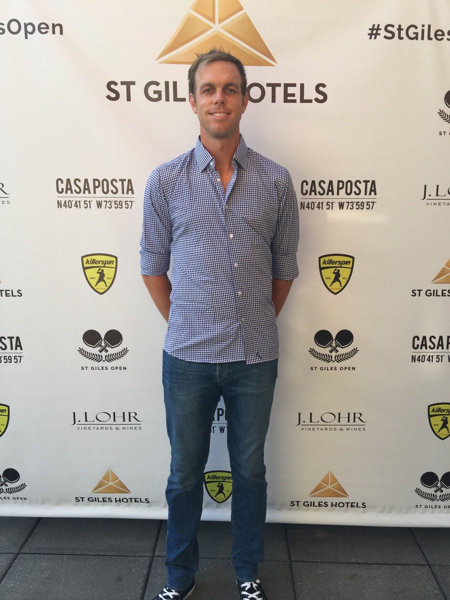 outside_theball's tweet photo. Sam Querrey is here at the #StGilesTuscany 🏓 #USOpen #StGilesOpen https://t.co/qGc4Y3C9Ix