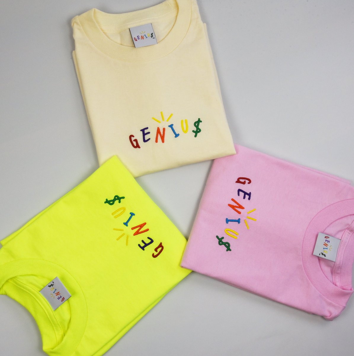geniuspieces's tweet photo. GENIU$ 2017 Embroidered OG Logo Tees (Pt. 2) Available Tomorrow 1pm PST x 4pm EST https://t.co/siVVraumGM