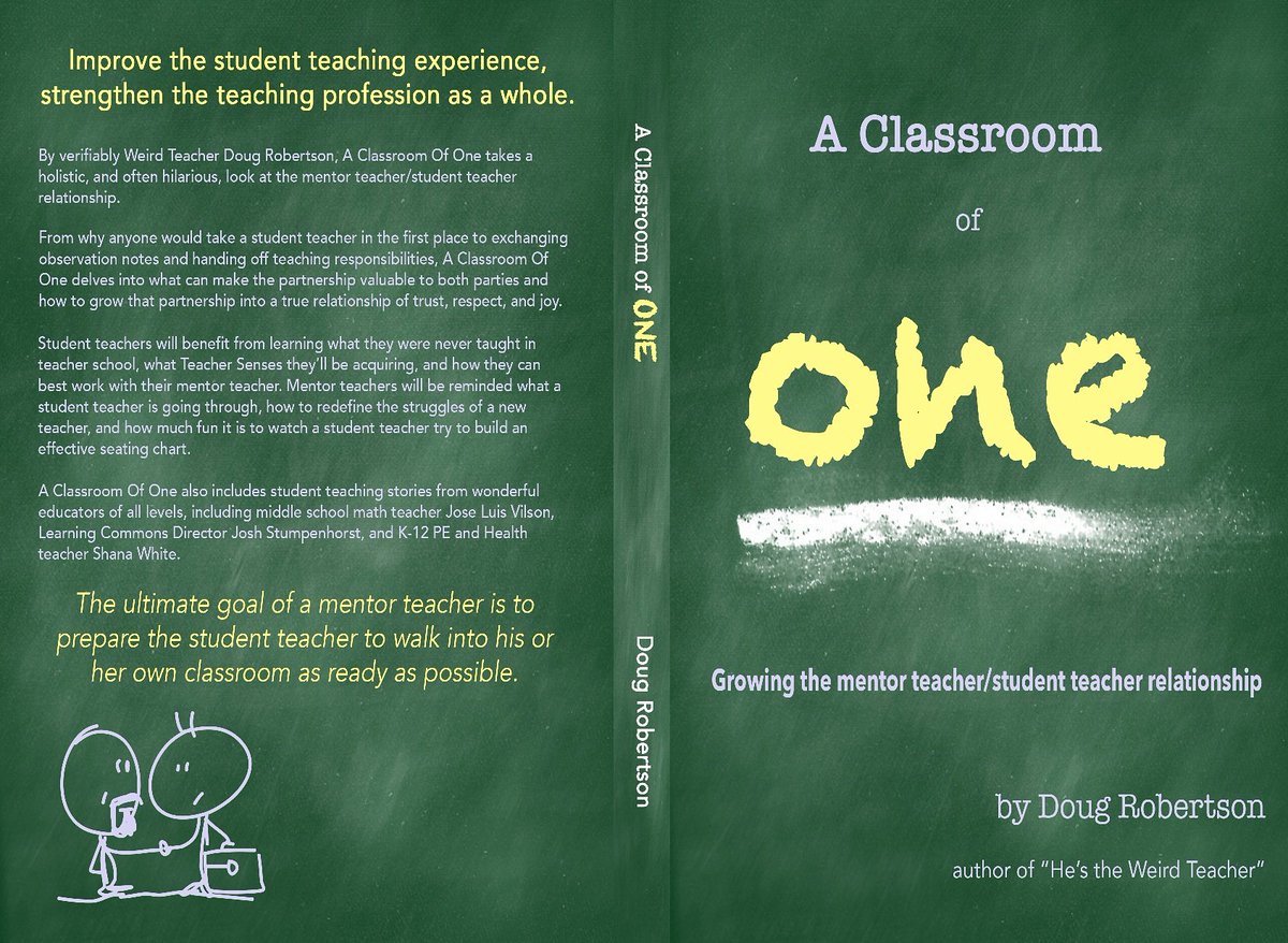 TheWeirdTeacher's tweet photo. A #ClassroomOfOne
A book specifically written for mentor teachers and student teachers.
Out soon. https://t.co/Pk6Rjr1hgf