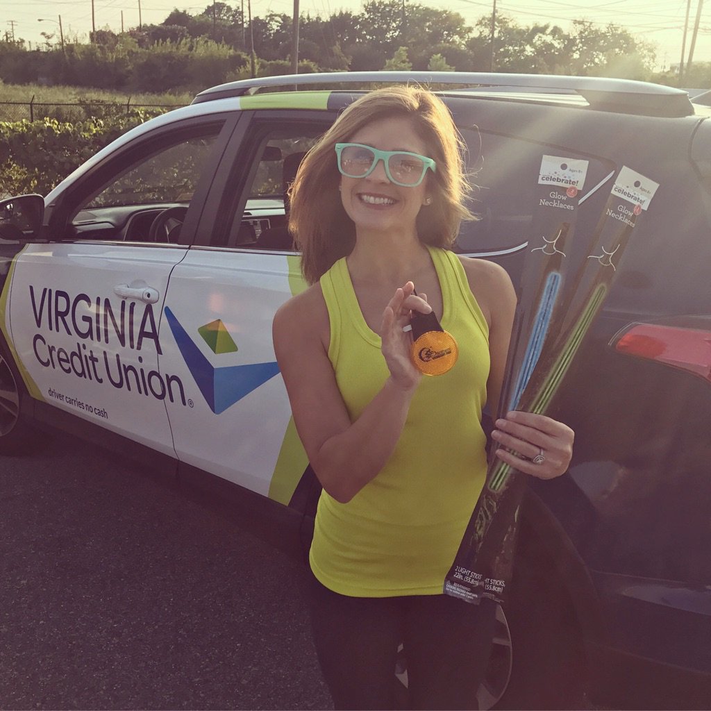 KristenLuehrs's tweet photo. Glow-in-the-dark everything for the @SportsBackers #MoonlightRide!! #vacreditunion #riderva #vacurider https://t.co/VcHoJoVYpq