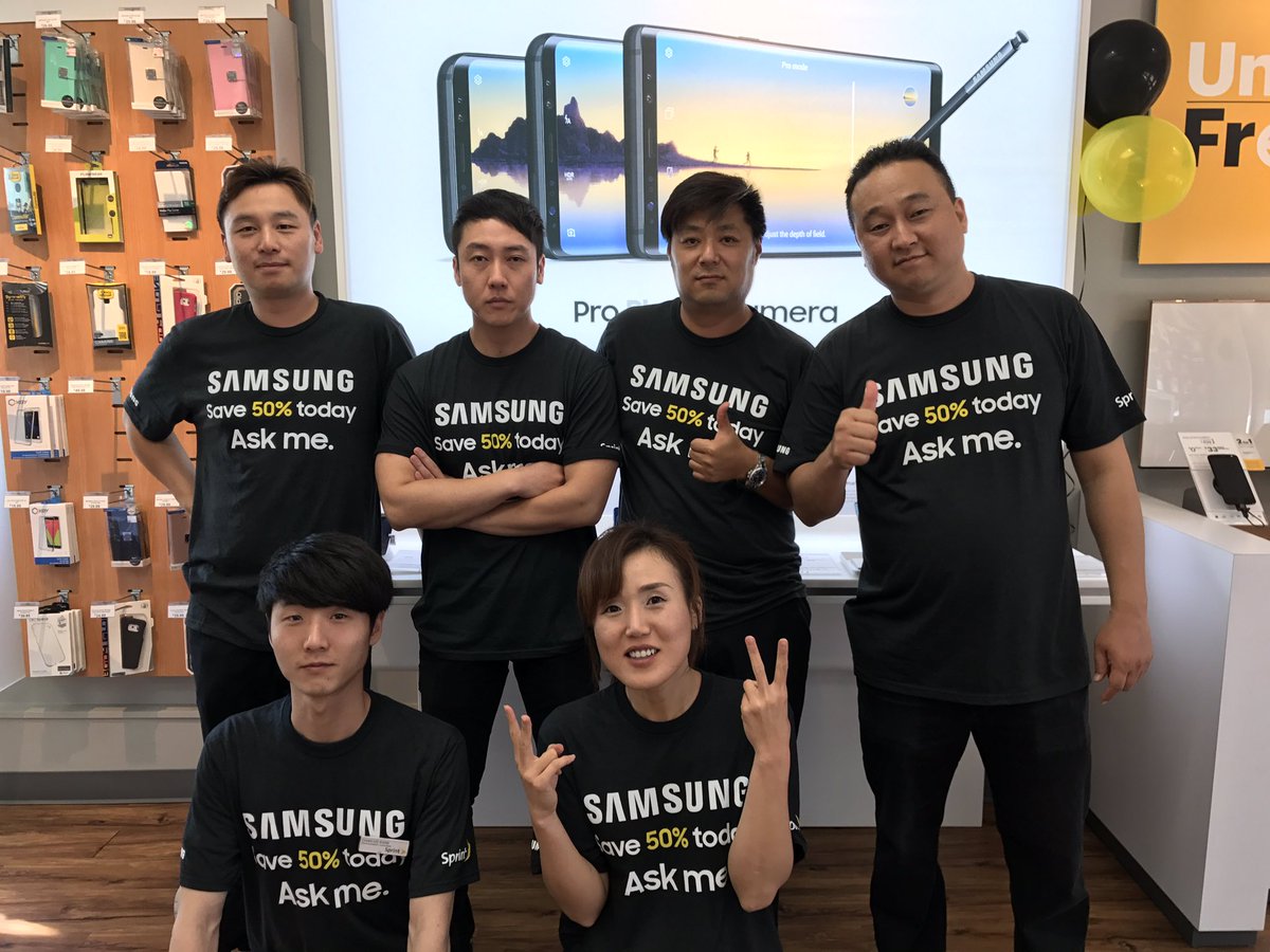 K Town Verity team taking #samsunggalaxynote8 orders, stop by!