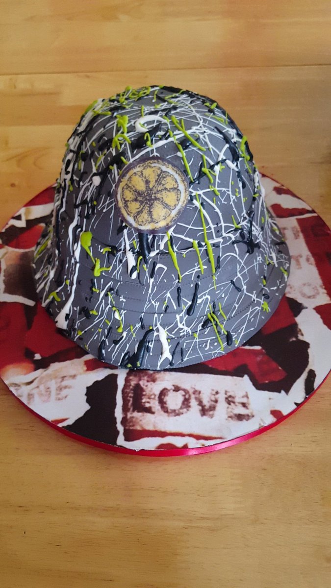 CatHardie's tweet photo. 18th birthday cake for the laddie  #StoneRoses #birthdaycake #buckethat #thesweetboutique https://t.co/YM8woGjV8O