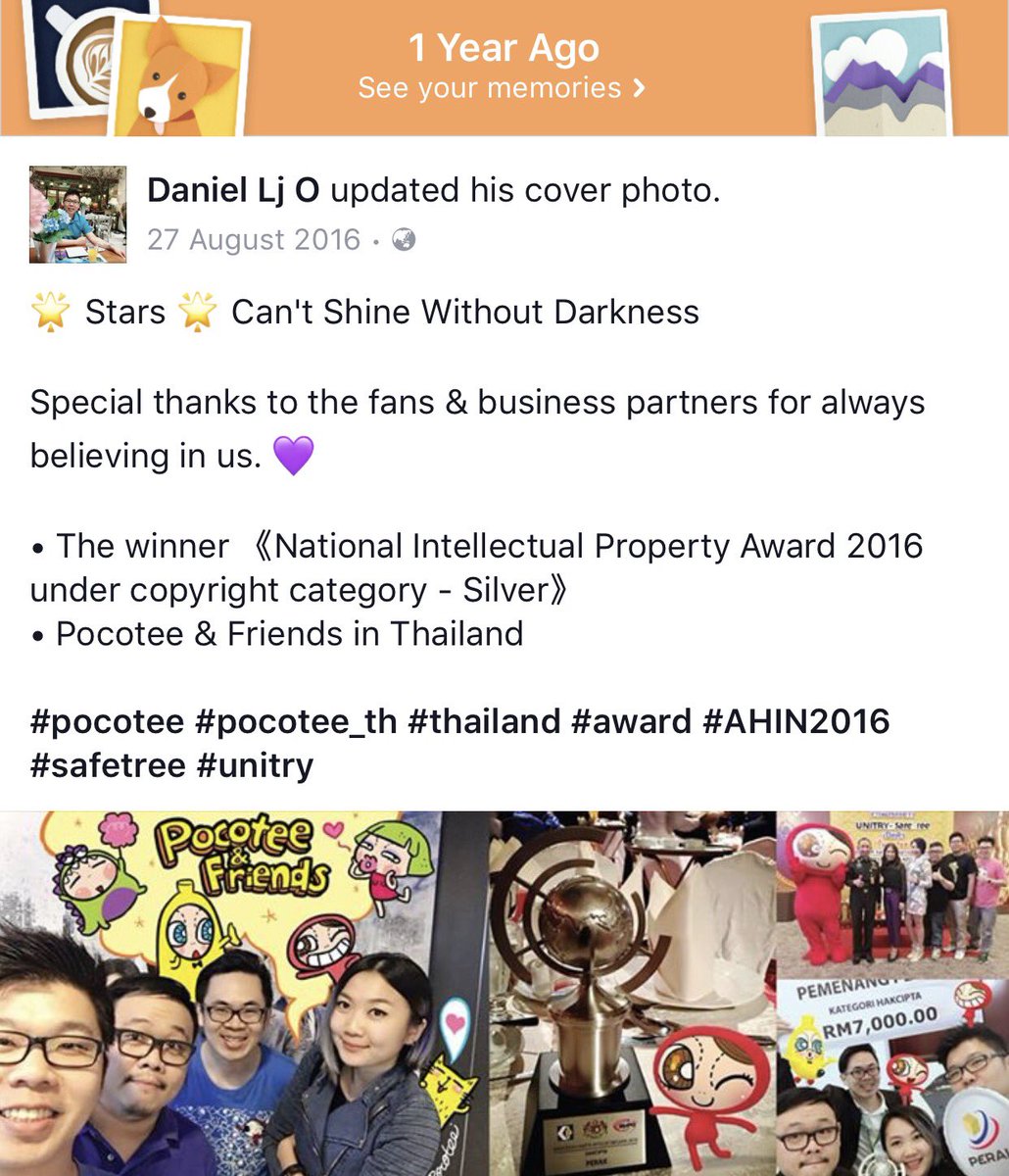 daniel_leong11's tweet photo. Good memory โค๏ธ โญ๏ธ
#SafeTree | #Unitry | #PocoteeAndFriends | #Thailand | #CopyRightAward | #Malaysia ๐ฒ๐พ ๐น๐ญ https://t.co/K11SX54hm9