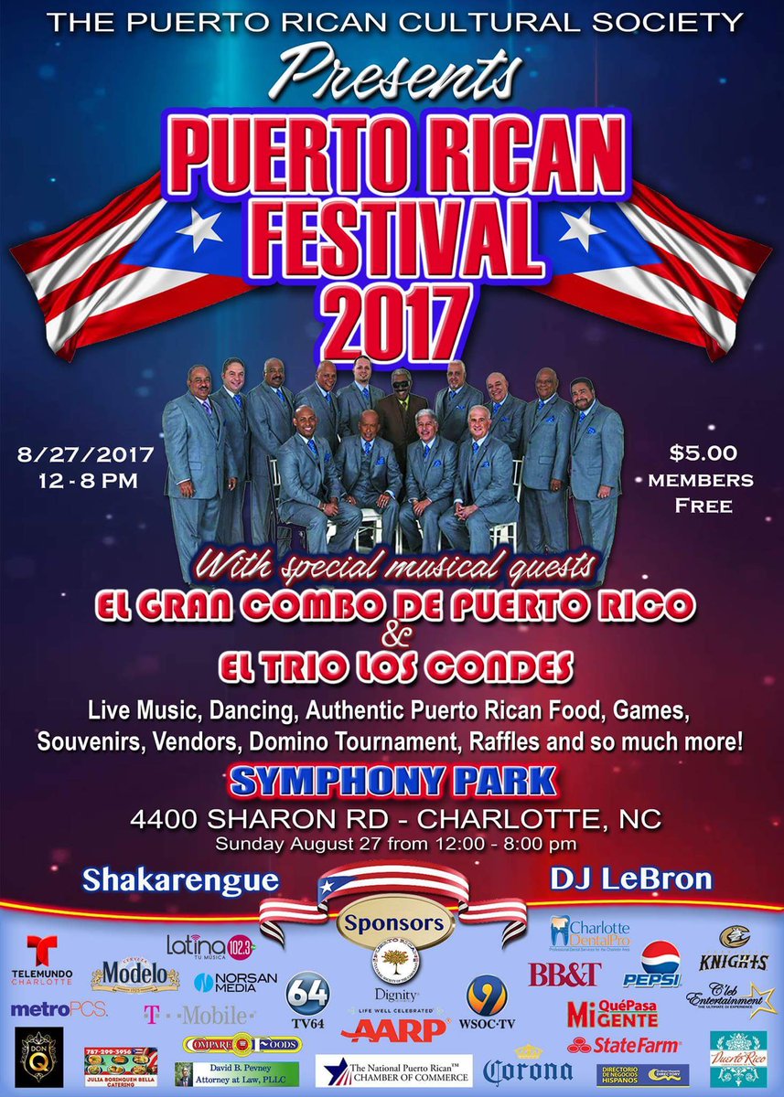 NCespanol's tweet photo. .@NCespanol Hola Mi Gente! Mañana @AARP Toreno de Domino en el #PuertoRicanFestival2017 #Charlotte Mucha comida, musica y allegria. #WEPA https://t.co/7FBxiacfcA