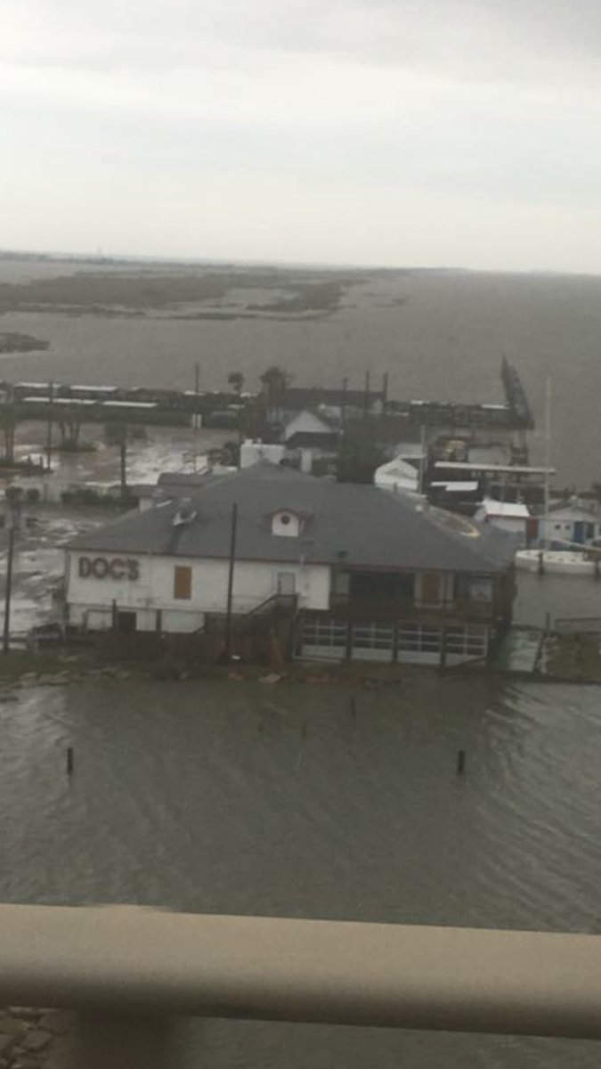 DocSundayPhd's tweet photo. Scenes from #portaransas.  Hoping to check on our place this week.  #portaransastex #hurricaneharvey2017 https://t.co/aY9haRSYXG