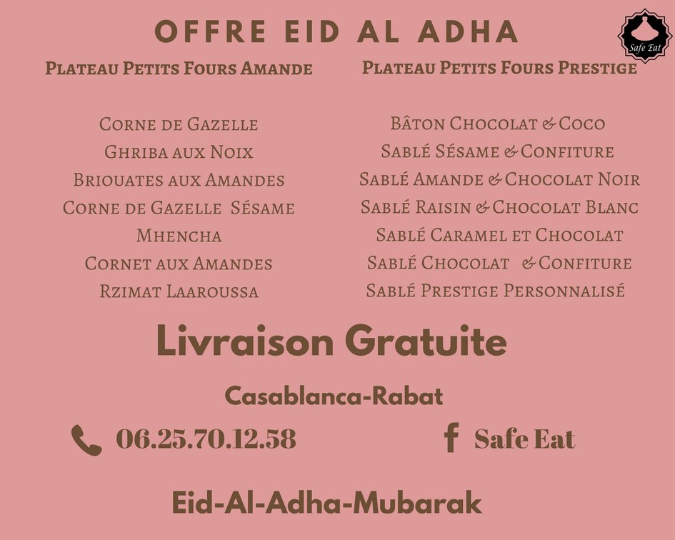 enactusmorocco's tweet photo. L'Eid approche et vous ne savez toujours pas où commander vos gâteaux ? Pas de panique. Le projet SafeEat d'@EnactusENSAMC a pensé à vous !! https://t.co/7qeScCvMYo