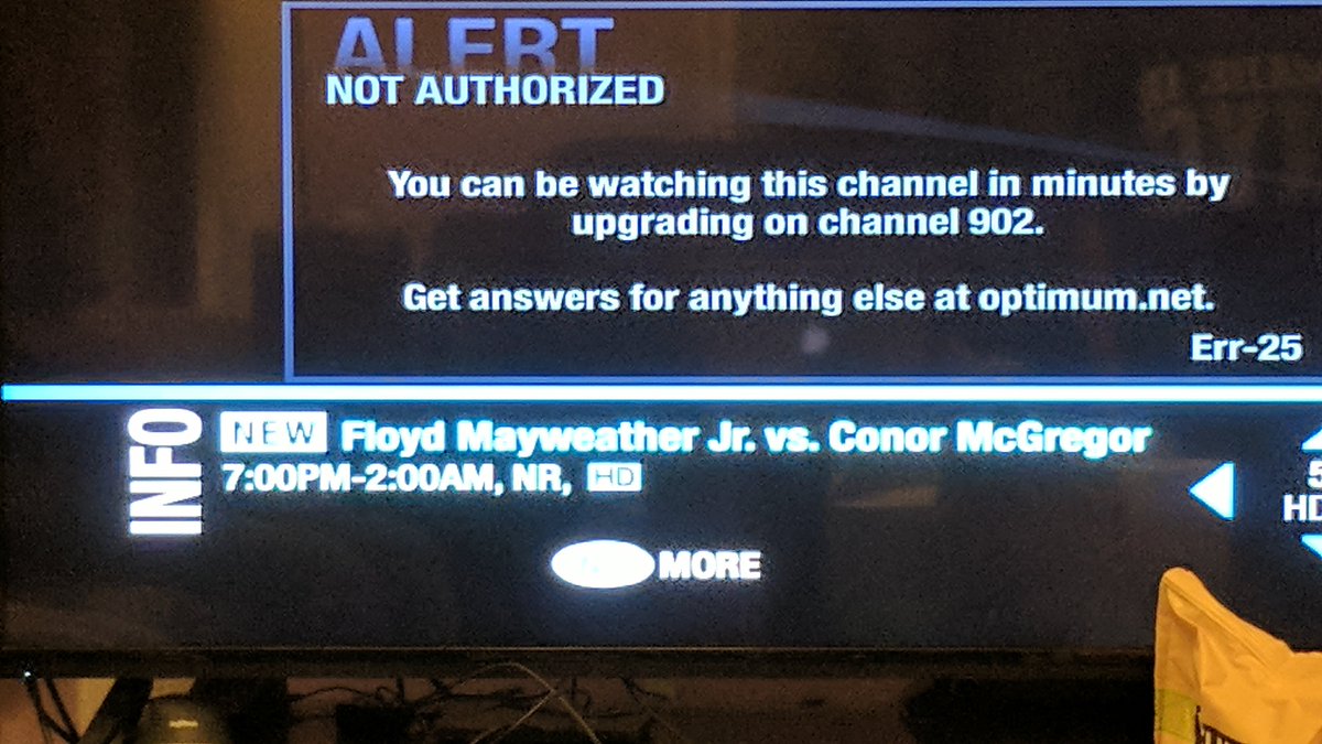Benji_Berry_3's tweet photo. @OptimumHelp . Received error when ordering boxing PPV match in HD. States it wants me to upgrade my channel now. Had to order SD version. https://t.co/rggnEAps9n