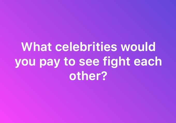 OK, everyone! Who's your pick?  Mine: Taylor and Kanye. Oh wait... https://t.co/VN9jPerK24<a href="/tag/answerwithagif"class="tags"><span>#answerwithagif</span></a>