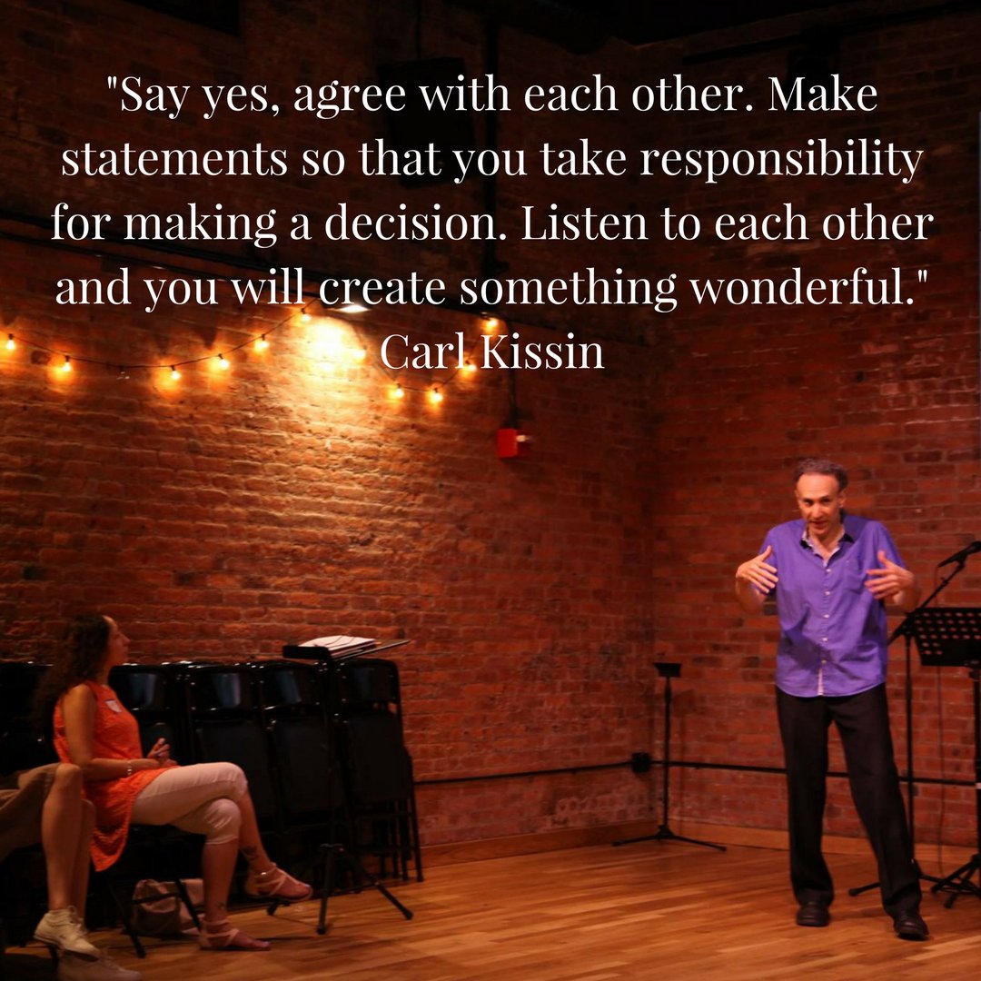 actorsinchrist's tweet photo. Carl Kissin says "Say yes..." #kissinimprov #actorsinchrist #actorsinc #faith #fellowship https://t.co/1spUdqkjrP