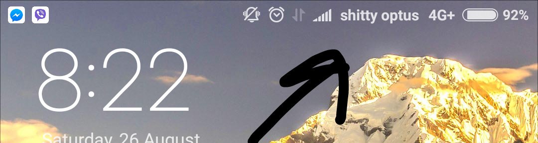 monkey_magician's tweet photo. Love my new @xiaomi mi6. Allows me to change the carrier name to truly reflect their service @Optus #NoOptus #Useless https://t.co/cfj3HbNTEz
