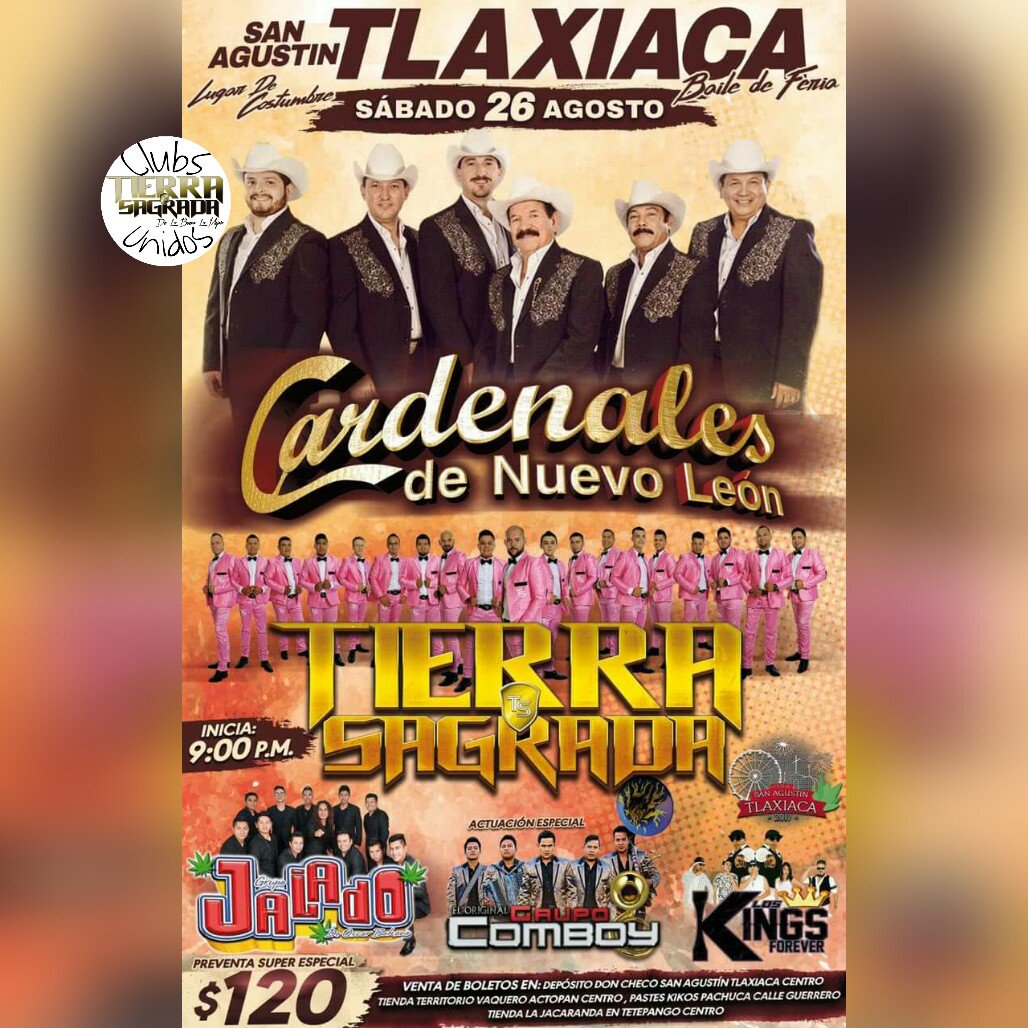 lasmalastsoax's tweet photo. 📆Sábado 26 de Agosto.
🎡Gran Baile de Feria.
🌎San Agustín Tlaxiaca, Hidalgo.
@tierrasagrada1 . 
⭕ClubsUnidos⭕
#malasts https://t.co/IJ2JGV4WpE