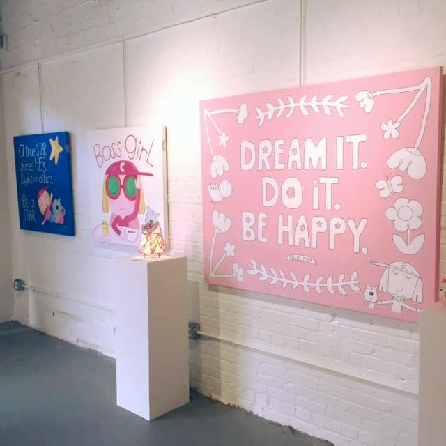 chloepink's tweet photo. Free admission. Fine art meets #girlpower! Don't miss the Chloe Pink original art painting collection at @markaygallery. https://t.co/9PXz3RHxhq