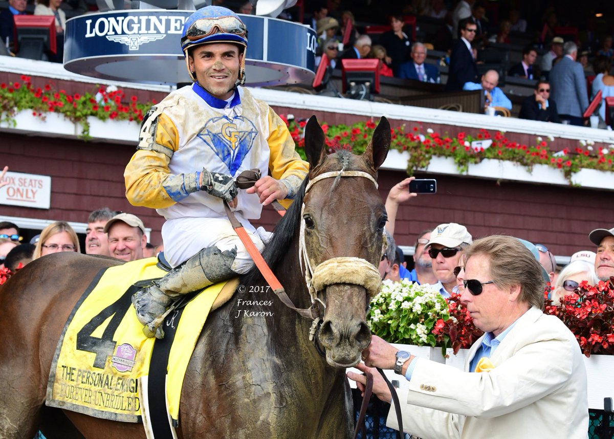 francesjkaron's tweet photo. C. Fipke's homebred Forever Unbridled winning the Personal Ensign under a Joel Rosario handride. Trained to perfection by @DallasStewart3. https://t.co/QVd2dSvXi4
