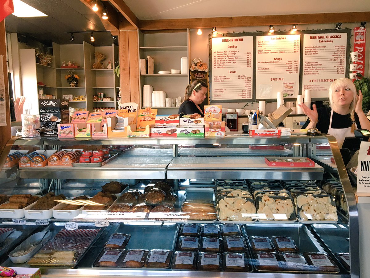 devillainess's tweet photo. Brunch today was spectacular! @heritagedeli in Westbrook! #yyc #breakfastofchampions #18perogies #thingsiate @Crackmacs have you been?! https://t.co/L9VQt9QXL3