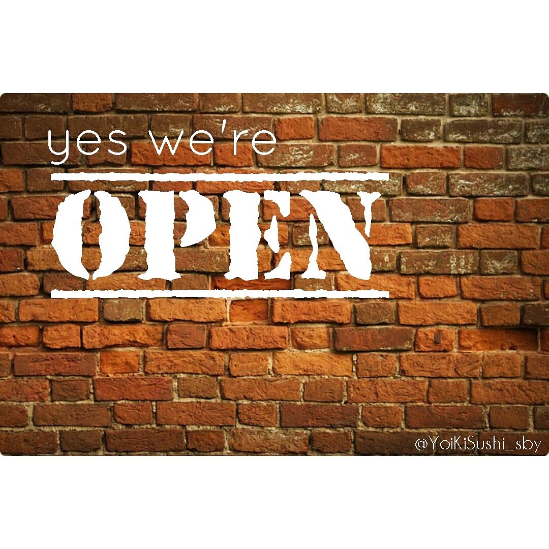 Ohayo.. ✌😁
KHUSUS hari Minggu ini, kita tetap buka loh..
#sushihalal #sushidelivery #sushisurabaya #sushionline #yoikisushi