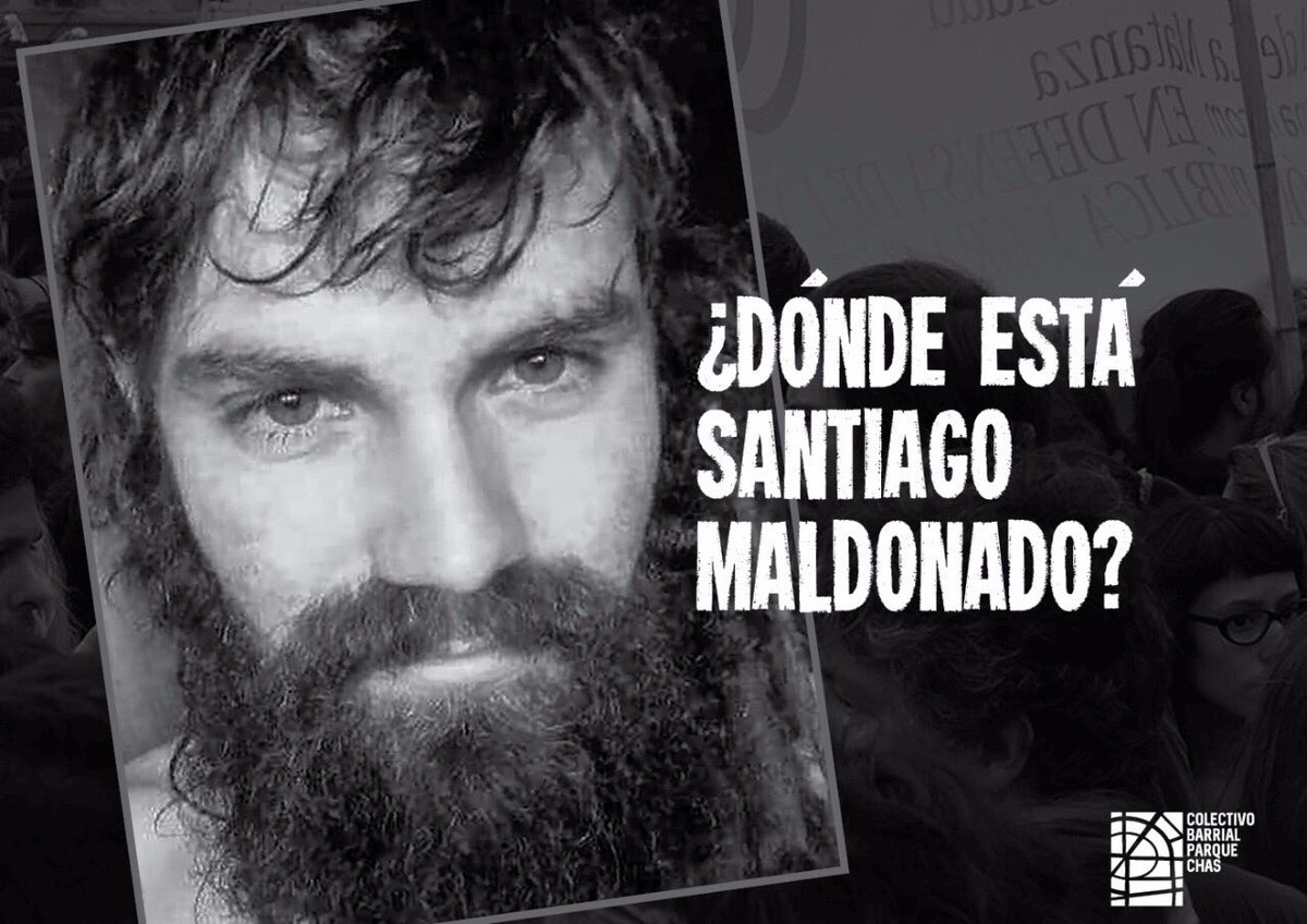 CBParqueChas's tweet photo. Termina el día y en el barrio seguimos preguntándonos #DondeEstaSantiagoMaldonado https://t.co/ogDhuuZvrw