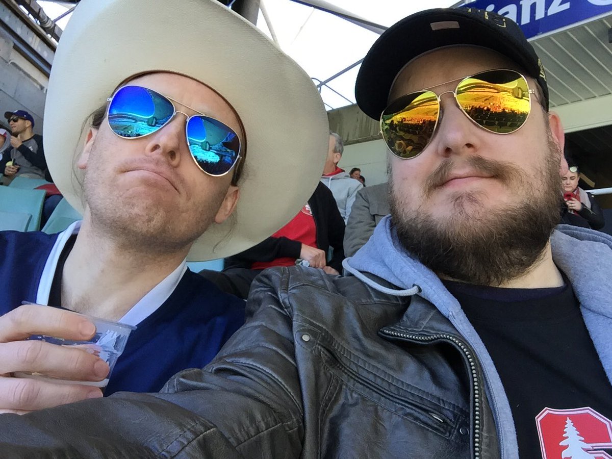 thepoddujour's tweet photo. Not much can split your humble reviewers, but when it comes to #CollegeFootballSyd battle lines are drawn. #Stanford #Rice #blessed https://t.co/9cezRCWqk1