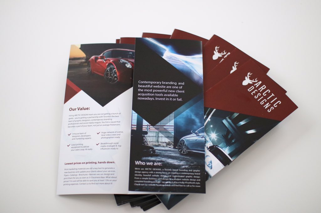 Fresh brochures arrived 😍
#brochures #graphicdesign #brandingagency #logodesign #toronto #thesix #6ix 
arcticdesigns.ca