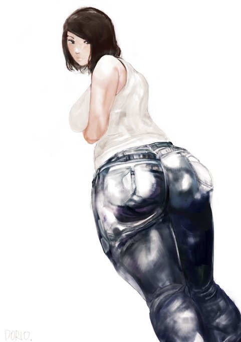 ジーンズおしり練習 