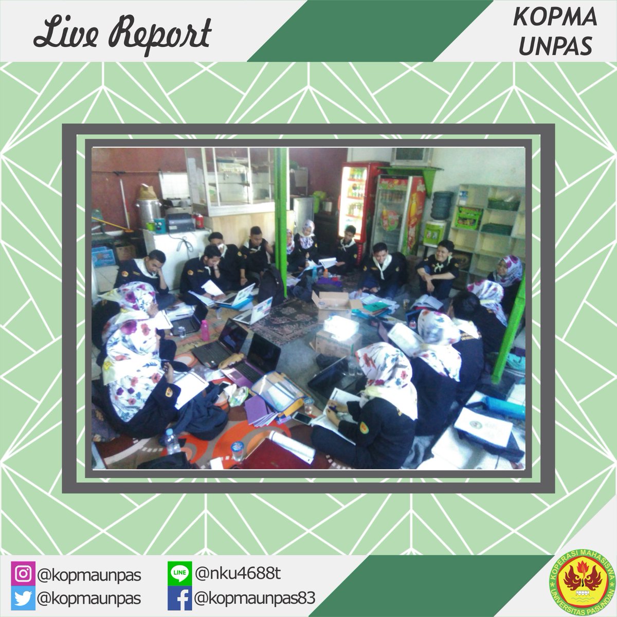 kopmaunpas's tweet photo. [Live Report]
Sedang berlangsung rapat laporan pertanggungjawaban triwulan 2 kepengurusan Kopma Unpas.
.
.
.
#KopmaUnpas https://t.co/sbR9FS8Vha