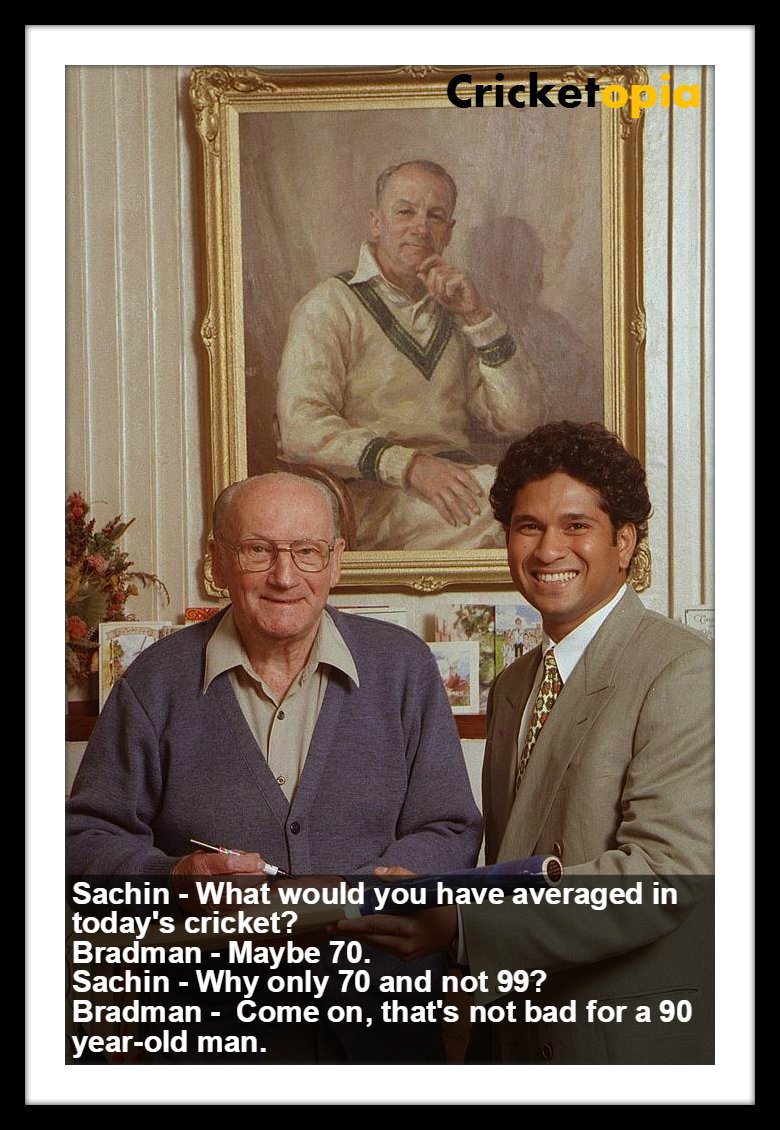 CricketopiaCom's tweet photo. When Sachin Tendulkar met Sir Don Bradman in 1998 on his 90th Birthday ! https://t.co/Wgy7gE4h0U