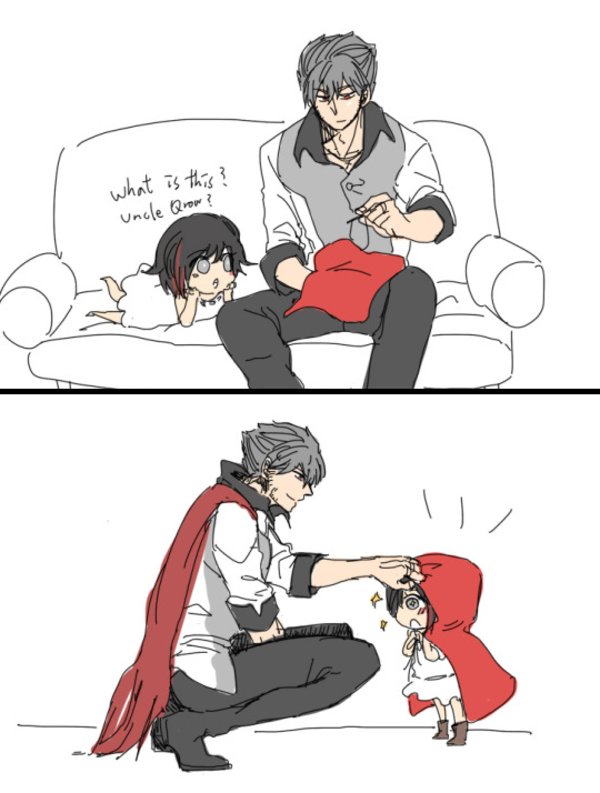 "Little known fact... 

I made Ruby's first hood."