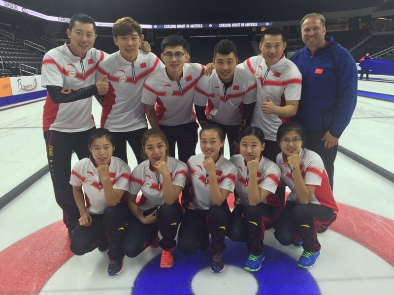 CurlingChina's tweet photo. New season，new teams. Keep moving and be stronger! We're proud of you!🇨🇳 #TeamChina #CurlingNightInAmerica2017 https://t.co/1hVmp3Jn9X