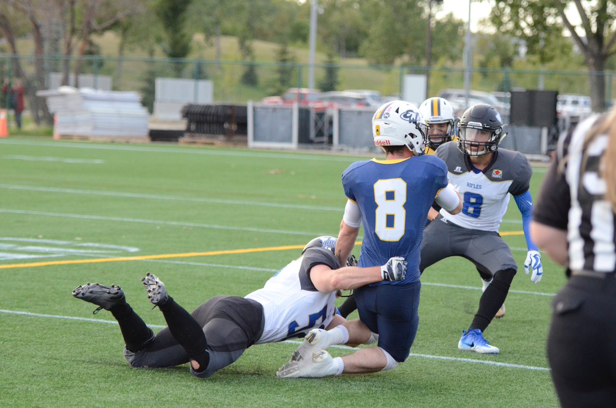 RiflesFootball's tweet photo. Final score: Rifles 25 Wildcats 17. Thanks to all who tuned in! Next game is a week from today at IGF. Visit our site for ticket info. #CJFL https://t.co/Js7Y3wNWEM