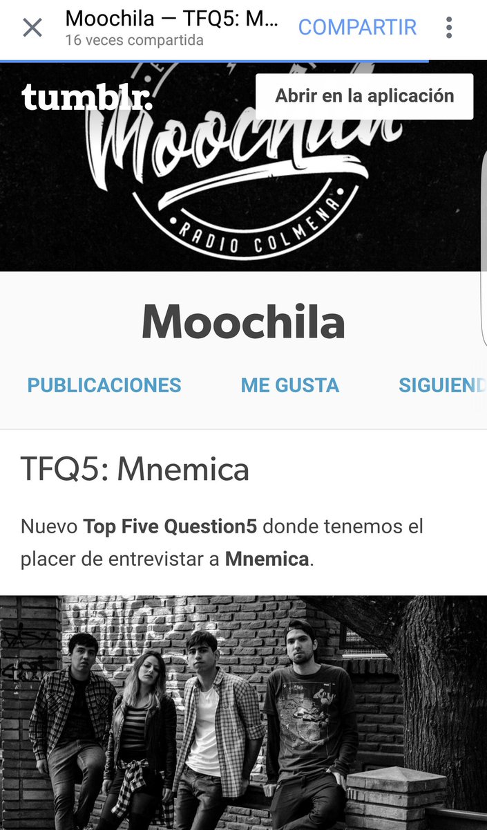 ^ENTREVISTA^
Gracias <a href="/MoochilaTv/">Moochila</a> por la nota que nos hicieron 

👉moochilatv.tumblr.com/post/164600487…

#entrevista #Moochilatv #elemergente #rock