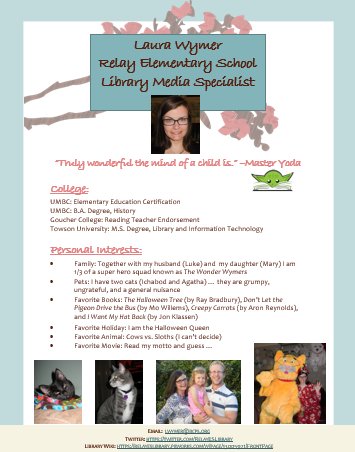 RelayESLibrary's tweet photo. My name is Laura Wymer and I am the LMS at Relay ES. I have been the librarian 5 out of my 14 years at Relay. #introduceyourself #RelayES4 https://t.co/fcLhokxlzy