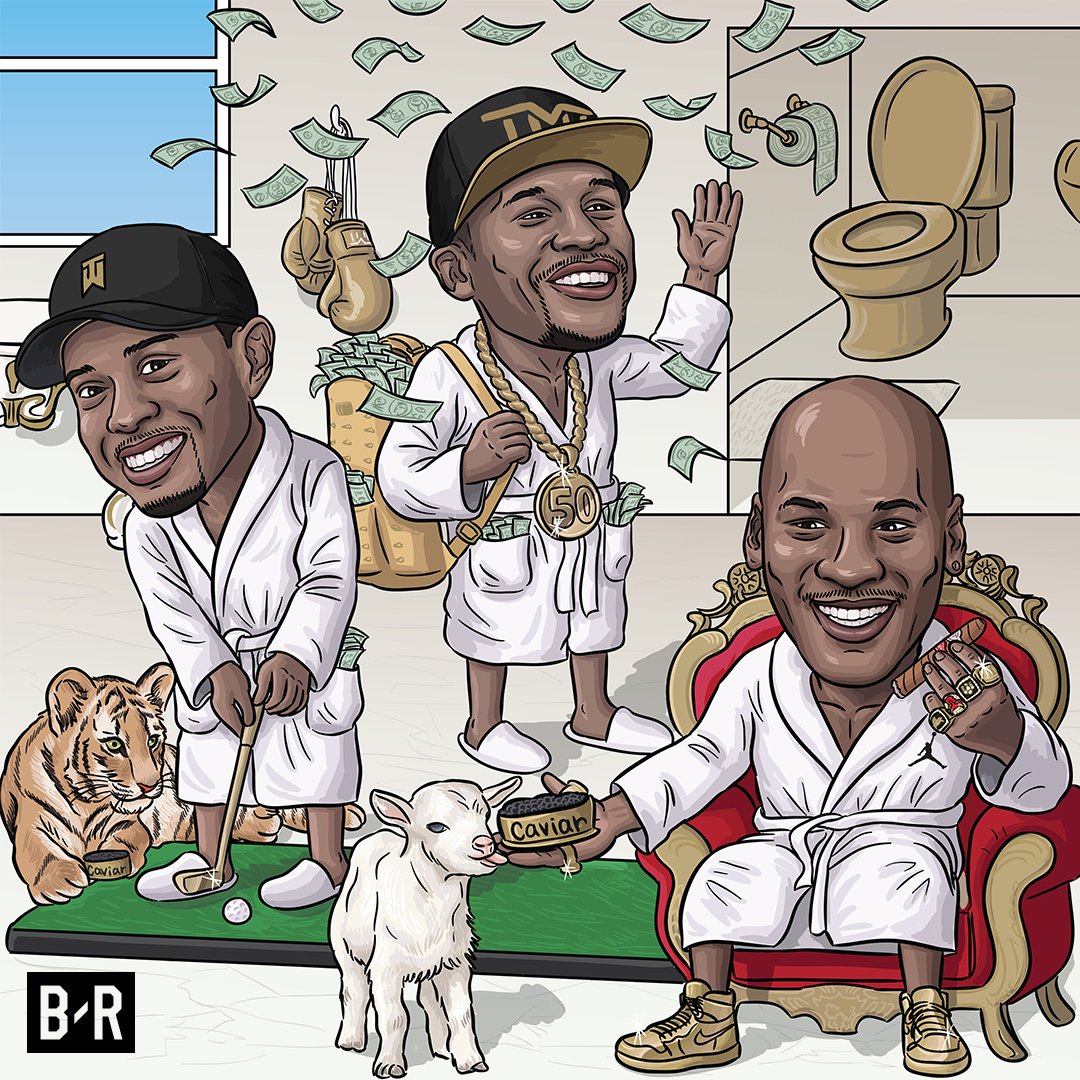 BleacherReport's tweet image. Mayweather Promotions CEO says Floyd will now join MJ and Tiger as the only athletes with over $1B in career earnings.