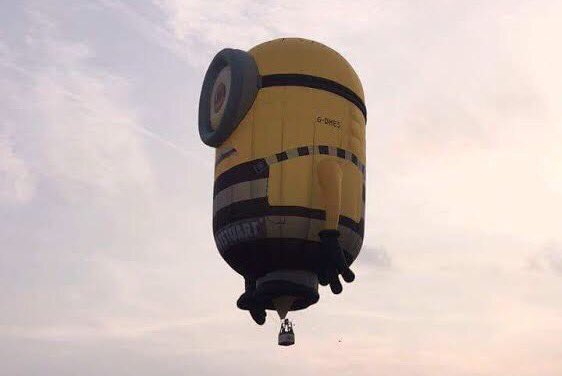 The air is better up here! Did you see this #Minion in Twente, Netherlands? #SpotStuart