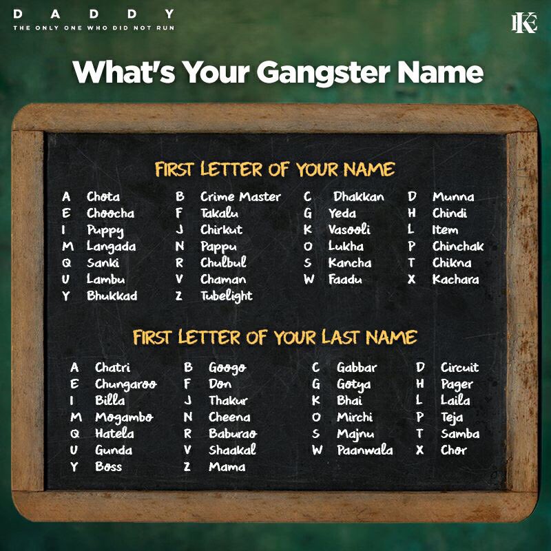 what is your gangster name for a gangster 1920 s 