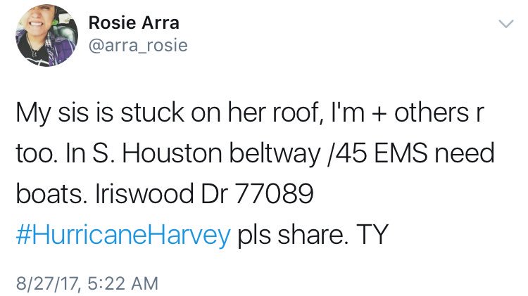 Just horrific: Twitter is inundated with tweets from people begging for water rescues, as flood waters continue to rise across Houston.