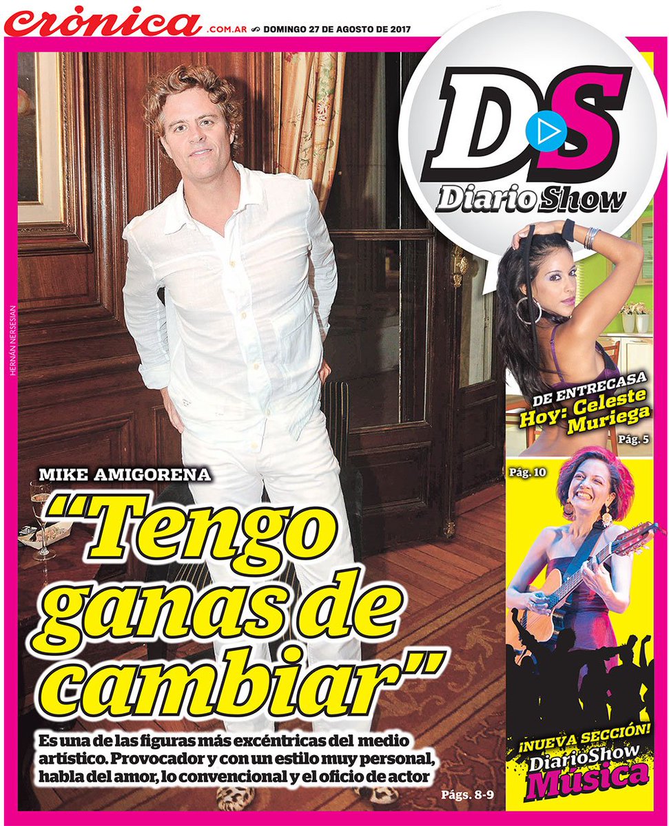 Cronica_ok's tweet photo. En @DiarioShow, mano a mano con Mike #EhAmigo Rena; Celeste Muriega #SiempreLeoMujeriega, de entrecasa; conocé la nueva sección: #Música. https://t.co/J3HuOI1WjV