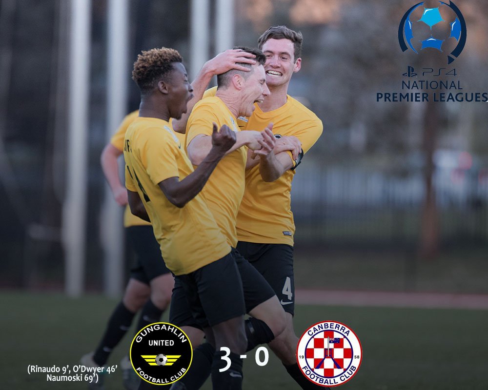 CapitalFootball's tweet photo. #PS4NPL Elimination Final FT |
@GUFC1997 set up a blockbuster Prelim next week, after a convincing 3-0 win over @Canberra_FC at Woden Park. https://t.co/JZltrYv2hL